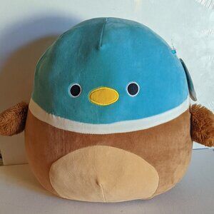 NWT 12" Daksa Teal Mallard Duck Squishmallows Farm Plush Animal Pillow Xmas Gift